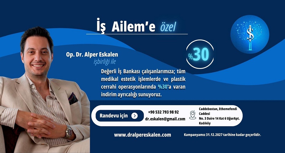 TÜM MEDİKAL ESTETİK İŞLEMLERDE  VE PLASTİK CERRAHİ OPERASYONLARDA % 30' A VARAN İNDİRİM